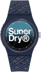 Gwylio Dynion Superdry Urban gyda Strap Silicon Glas SYG302U