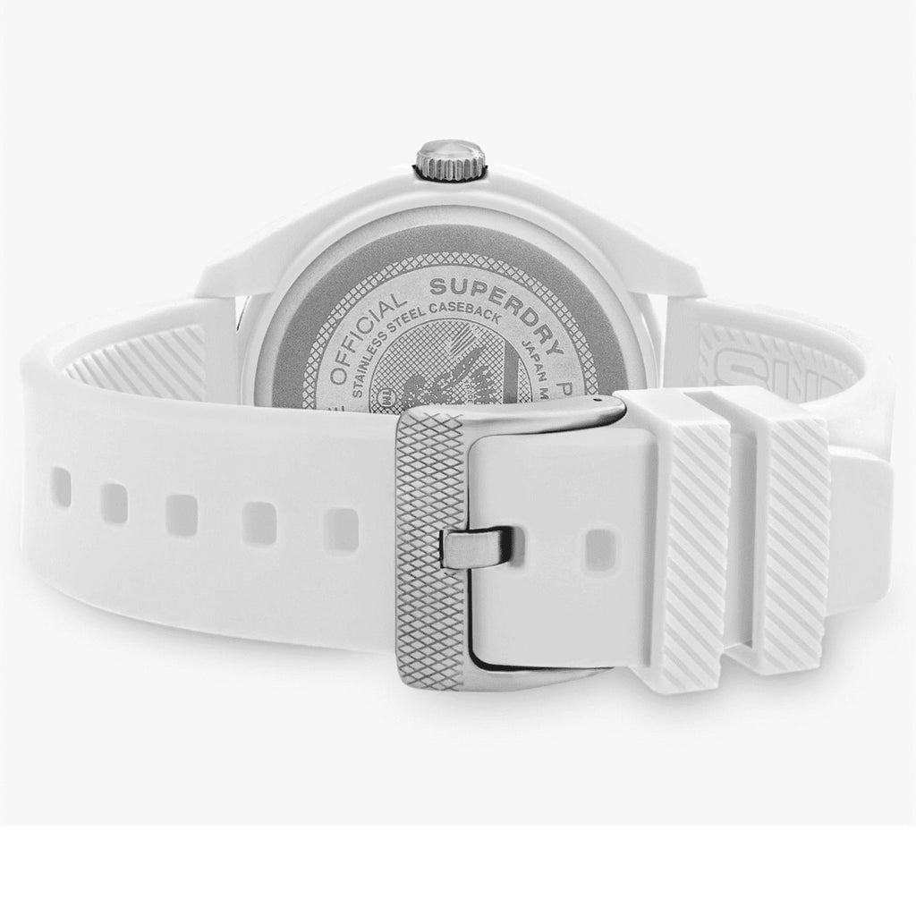 Superdry Osaka Mens Watch with White silicone Strap SYG303WR