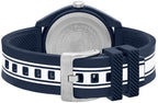 Clocsen Dynion Superdry gyda Deial Gwyn a Strap Silicon Glas SYG305UW