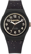 Superdry Ladies Urban Watch with Black Silicone Strap Watch with Black Dial SYL167B