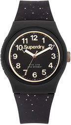Superdry Ladies Urban Watch with Black Silicone Strap Watch with Black Dial SYL167B