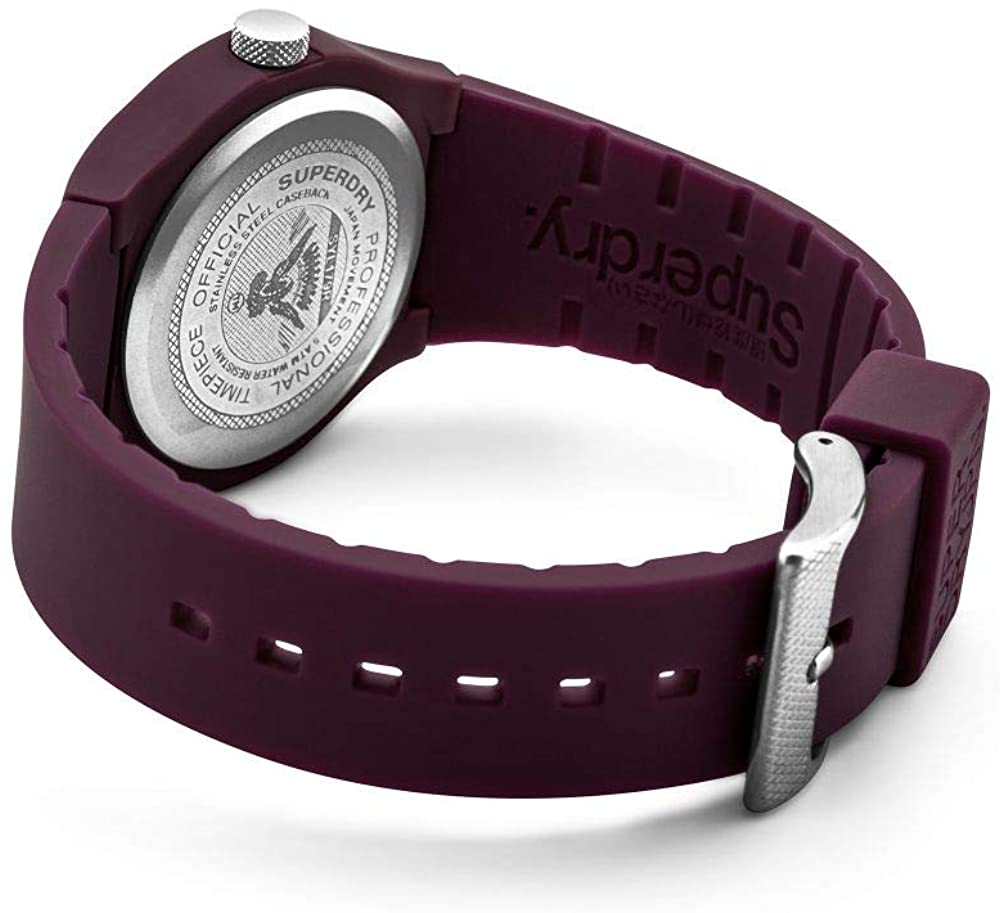 Gwylio Merched Superdry Urban Gyda Deial Ombré Burgandy a Strap Burgandy SYL179R