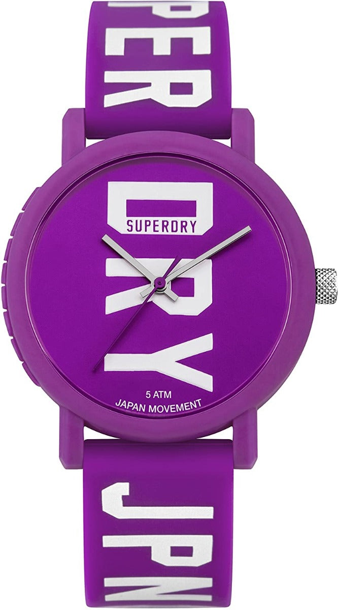 Superdry Ladies Watch with Purple Silicone Strap SYL196VW