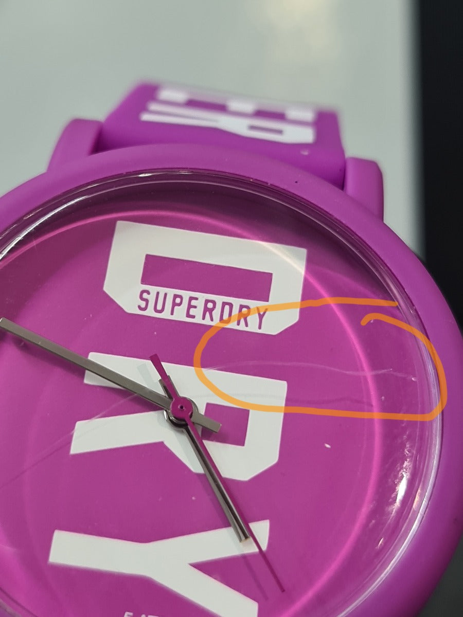 Superdry Ladies Watch with Purple Silicone Strap SYL196VW