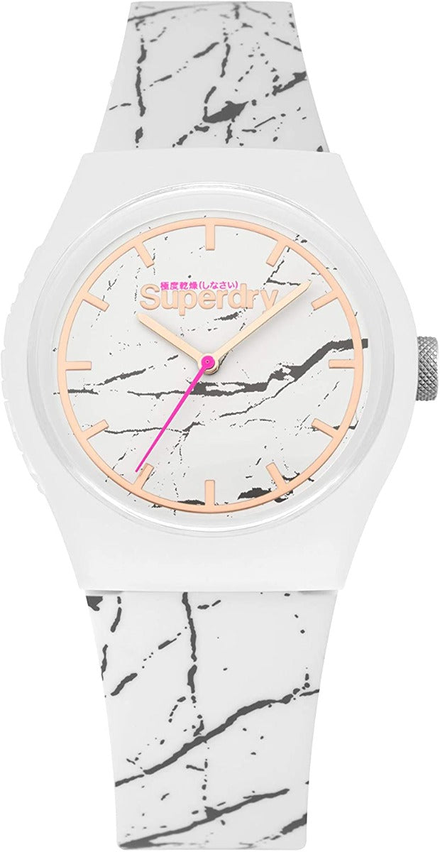 Superdry Ladies Watch with White Dial and White Strap SYL253WE