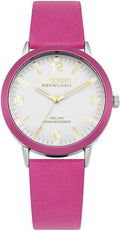 Superdry Ladies Watch with Pink Leather Strap & White Dial SYL259P