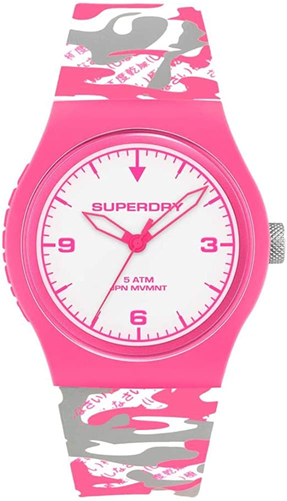 Superdry Urban Fluoro Camo Gwylio Strap Silicon SYL296EP