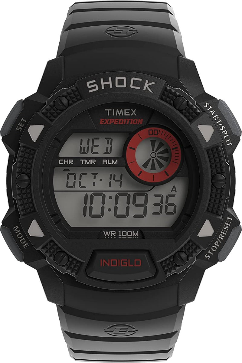 Timex Expedition Gwylio Digidol Dynion gyda Strap Resin Du T49977