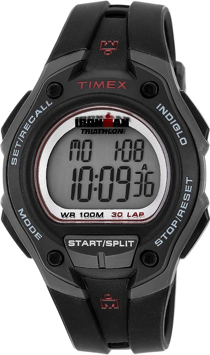 Timex Men's Ironman Digital Watch with Black Resin Strap T5K417