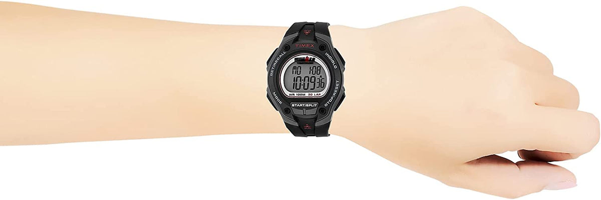 Timex Men's Ironman Digital Watch with Black Resin Strap T5K417