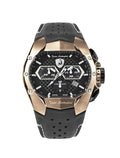Tonino Lamborghini GT1 Men's Watch with Black Leather Strap T9GD-RG