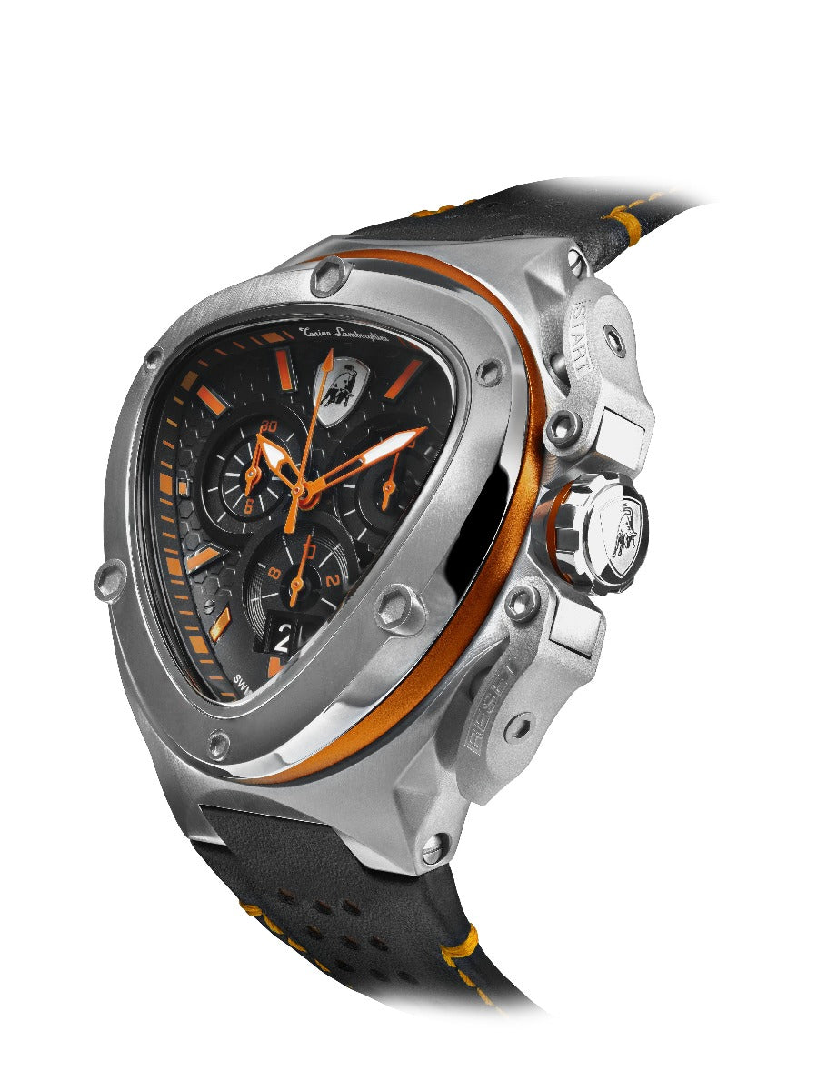 Tonino Lamborghini Spyder X Men's Watch with Black Leather Strap T9XB-SS