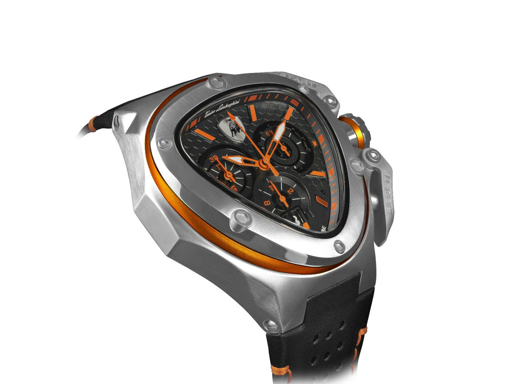 Tonino Lamborghini Spyder X Men's Watch with Black Leather Strap T9XB-SS
