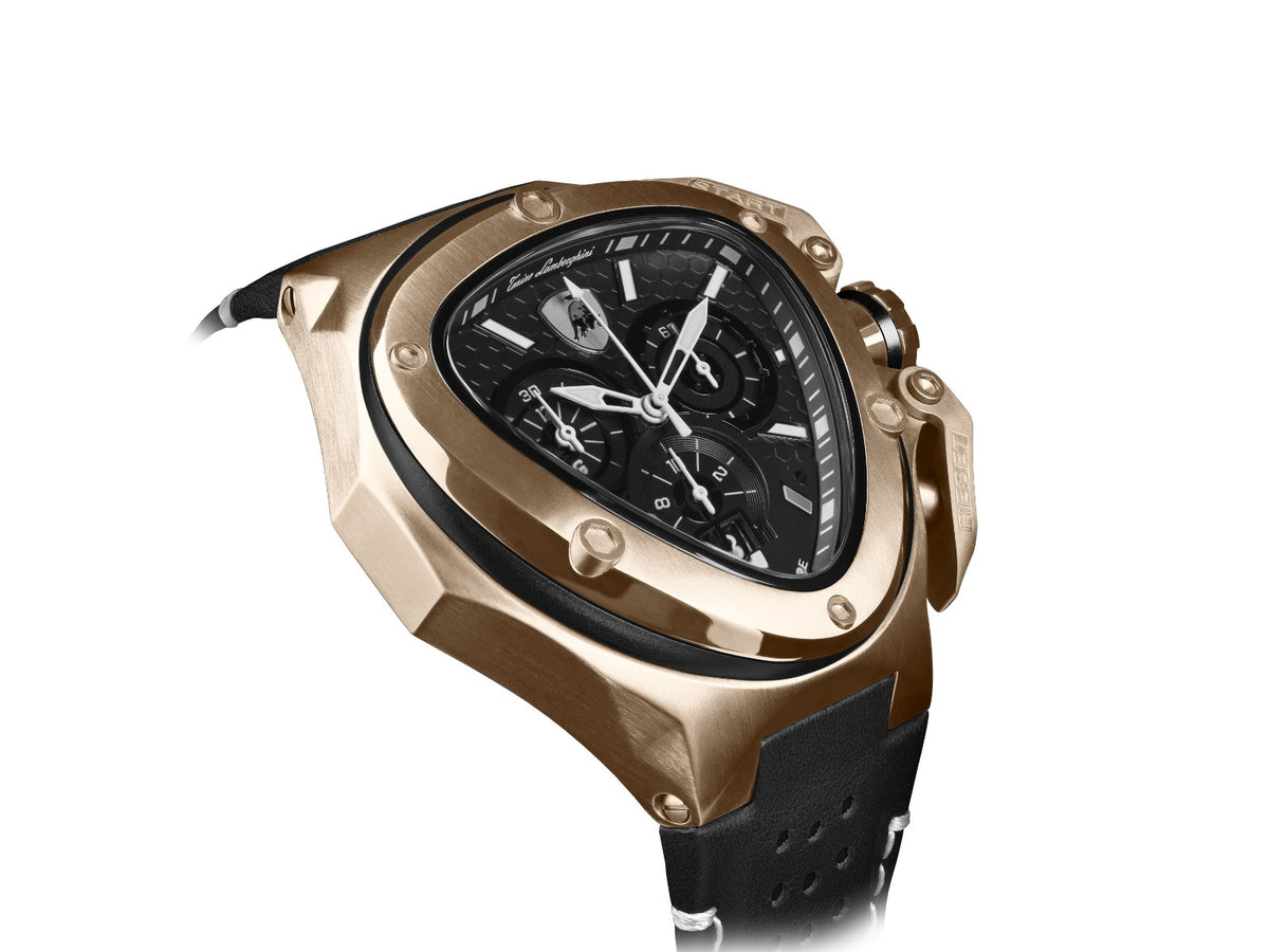 Tonino Lamborghini Spyder X Men's Watch with Black Leather Strap T9XD-RG