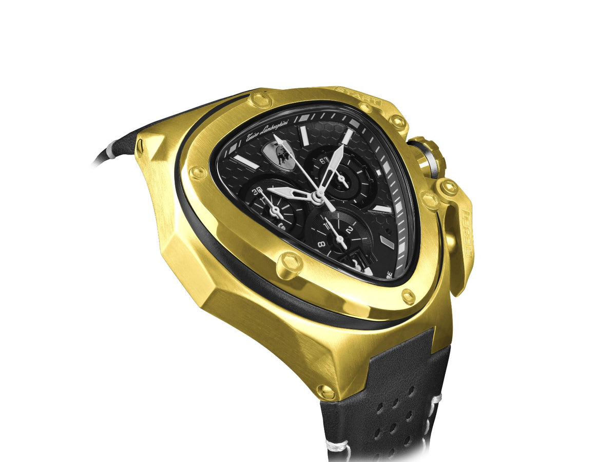 Tonino Lamborghini Spyder X Men's Watch with Black Leather Strap T9XD-YG