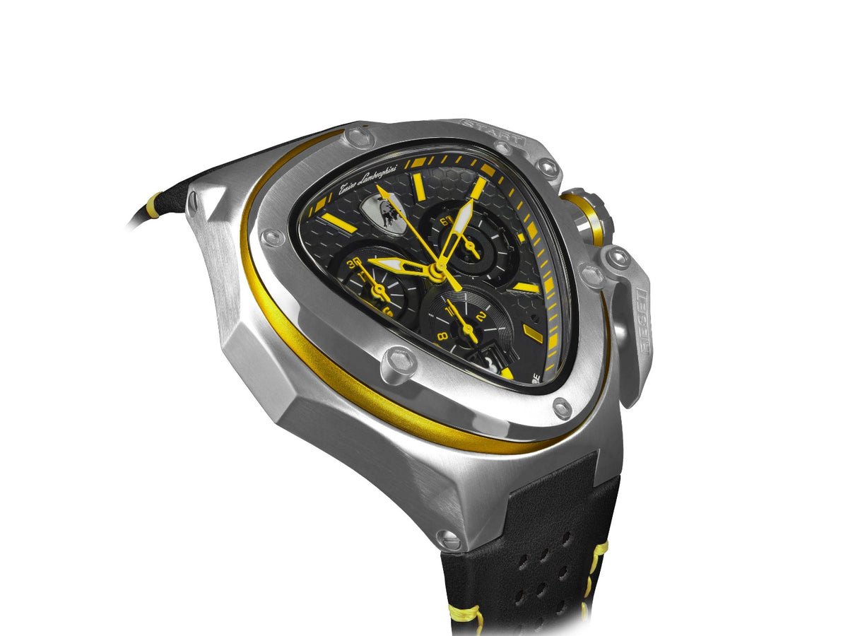 Tonino Lamborghini Spyder X Men's Watch with Black Leather Strap T9XE-SS