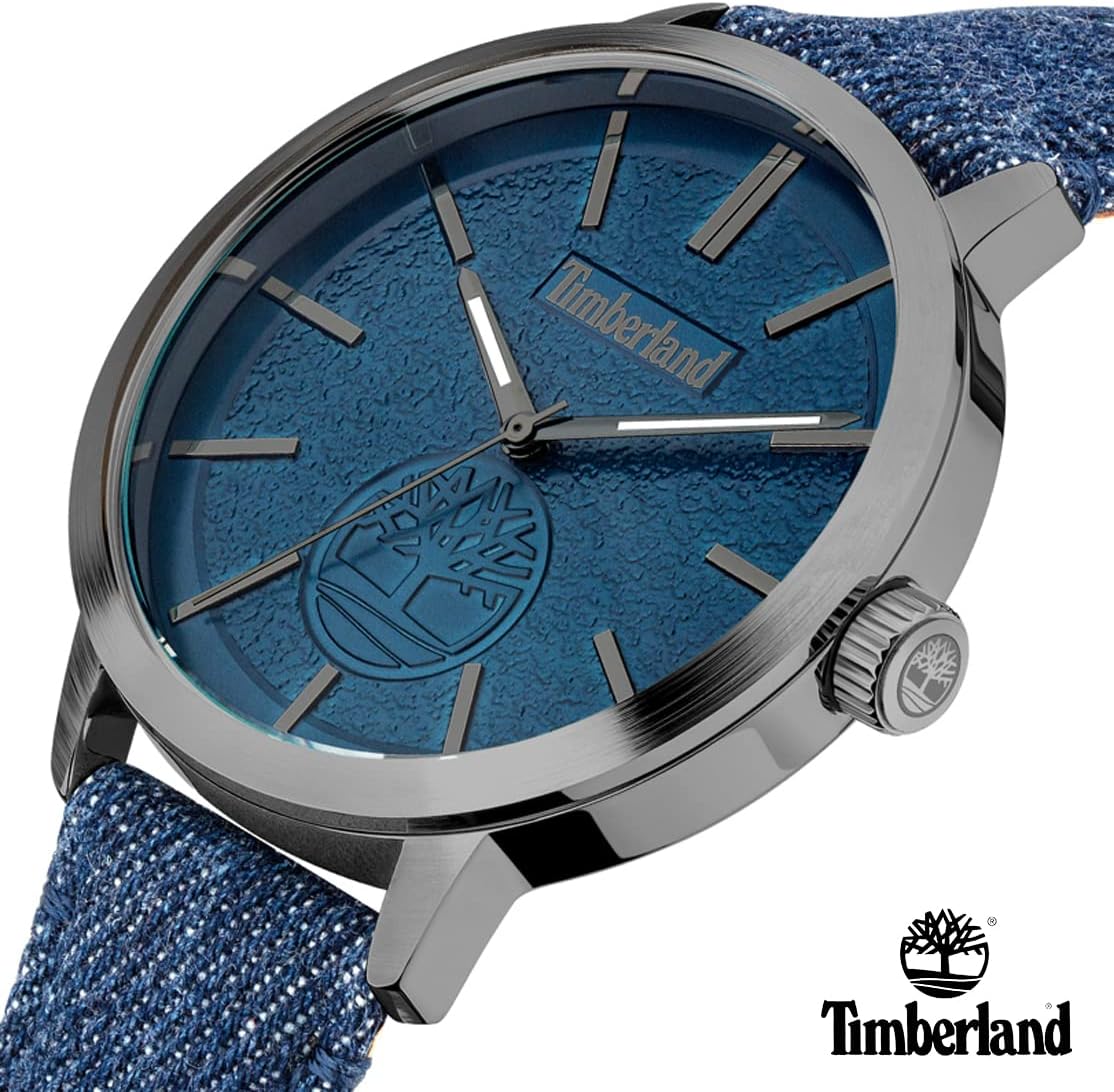 Timberland Greycourt Mens Watch with Blue Dial and Blue Fabric Strap TDWGA2090703