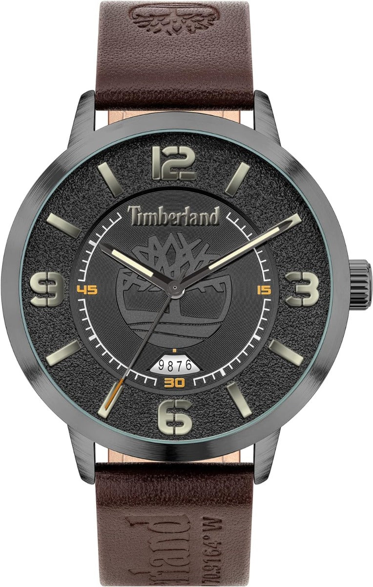 Timberland Greycourt Mens Watch with Brown Leather Strap TDWGB2091002