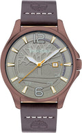 Timberland Brainard Mens Watch with Grey Dial and Brown Leather Strap TDWGB2091902