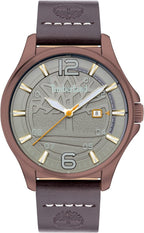 Timberland Brainard Mens Watch with Grey Dial and Brown Leather Strap TDWGB2091902