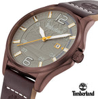 Timberland Brainard Mens Watch with Grey Dial and Brown Leather Strap TDWGB2091902