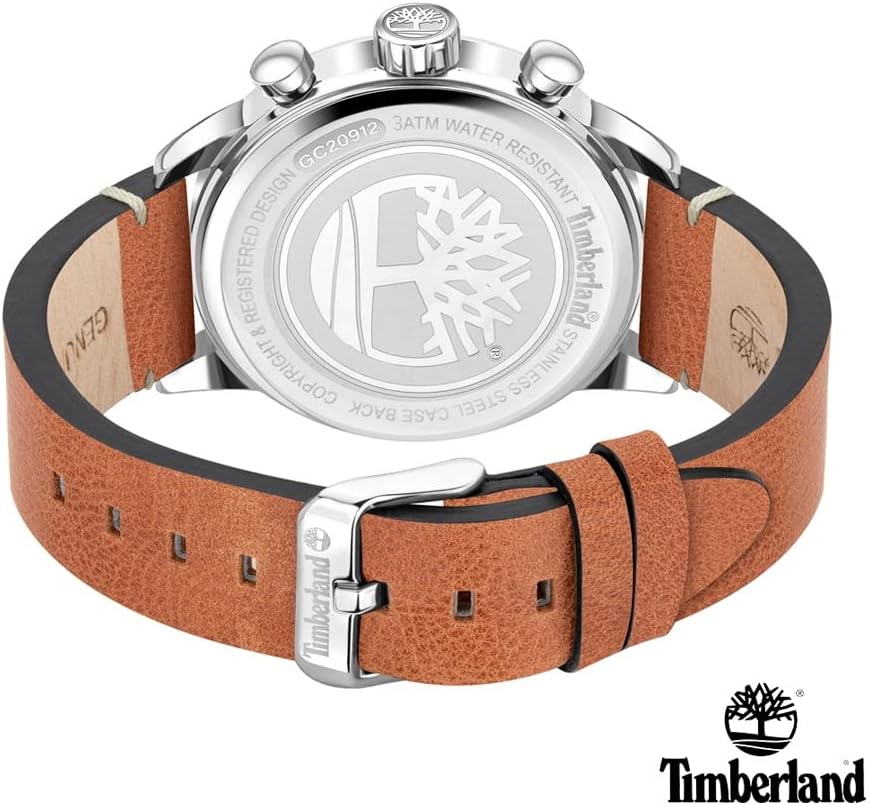 Timberland Mens Watch with Brown Dial and Tan Leather Strap TDWGC2091201