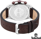 Timberland Sandisfield Mens Watch with Green Dial and Brown Leather Strap TDWGF2090101