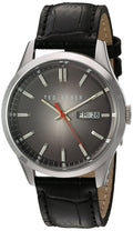 Ted Baker Unisex Black Leather Strap Black Dial TE10023466