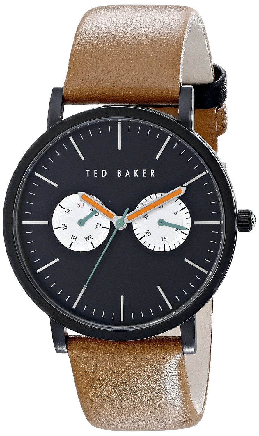 Ted Baker Mens Brown Leather Strap Black Dial TE10024530