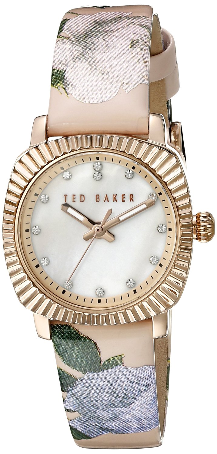 Ted Baker Women's Pink Floral Strap Watch TE10024721