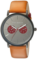 Ted Baker Mens Brown Leather Strap Grey Dial TE10024783