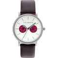 Ted Baker Men's Leather Strap Silver Dial TE10024788