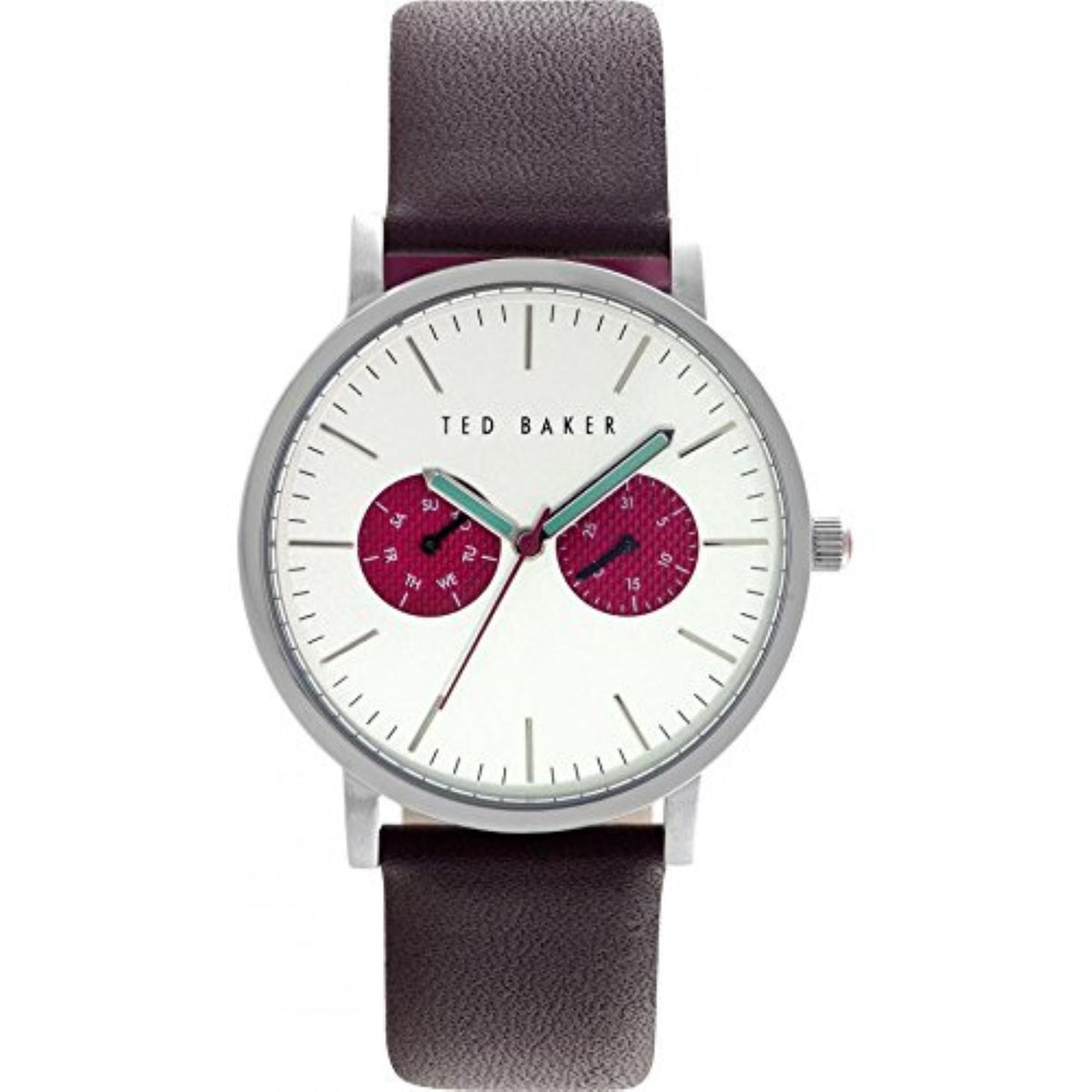 Ted Baker Men's Leather Strap Silver Dial TE10024788