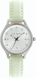 Ted Baker Womens Lime Green Leather Strap Silver Dial TE10025268