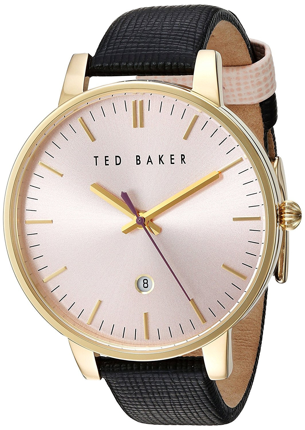 Ted Baker Women's Black Strap Pink Dial Watch TE10030740 RRP £135