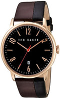 Mens Ted Baker Brown Strap Black Dial Watch TE10030756