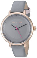 Ted Baker Women's 'ISLA' Quartz Stainless Steel and Leather Dress Watch, Color:Grey TE10031534
