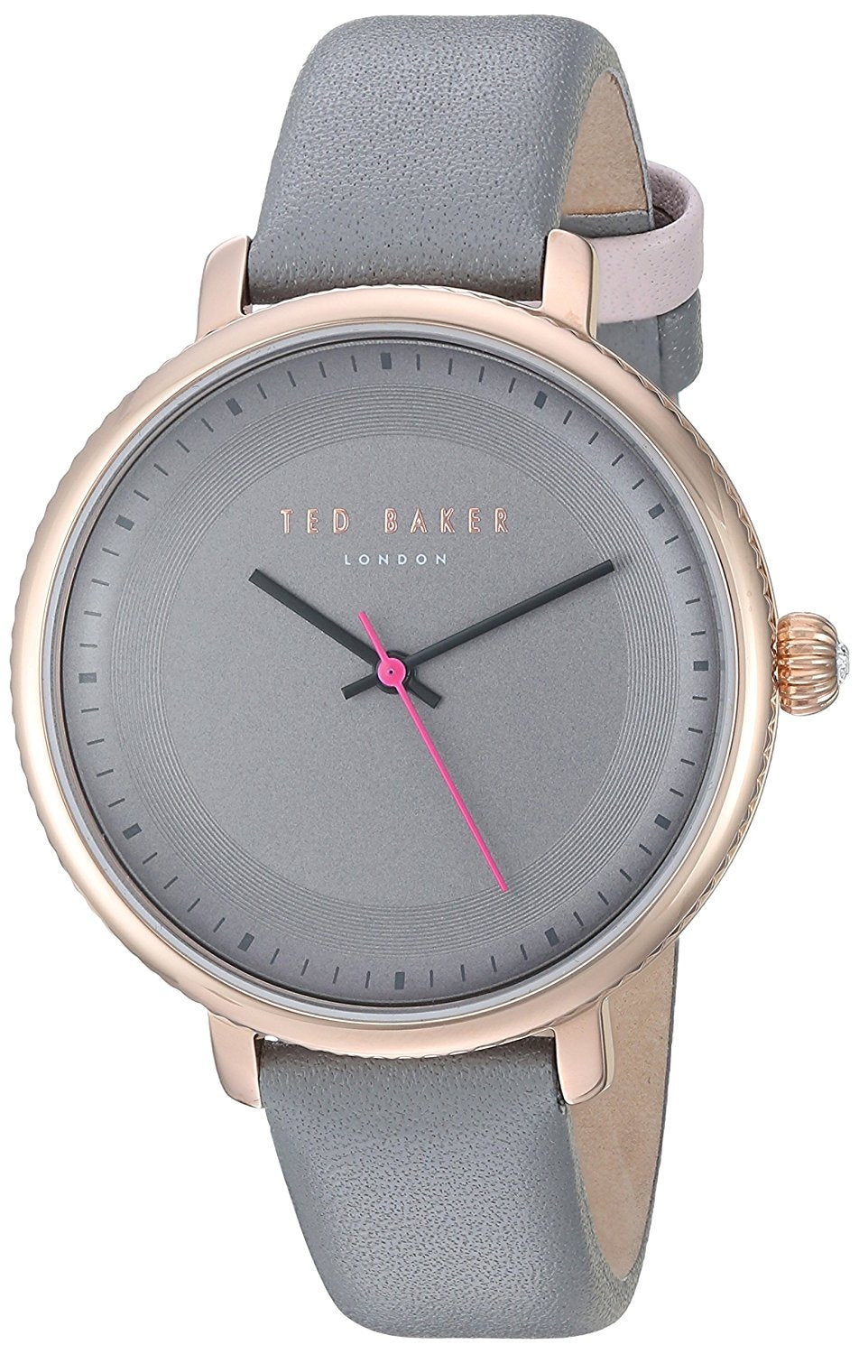 Ted Baker Women's 'ISLA' Quartz Stainless Steel and Leather Dress Watch, Color:Grey TE10031534