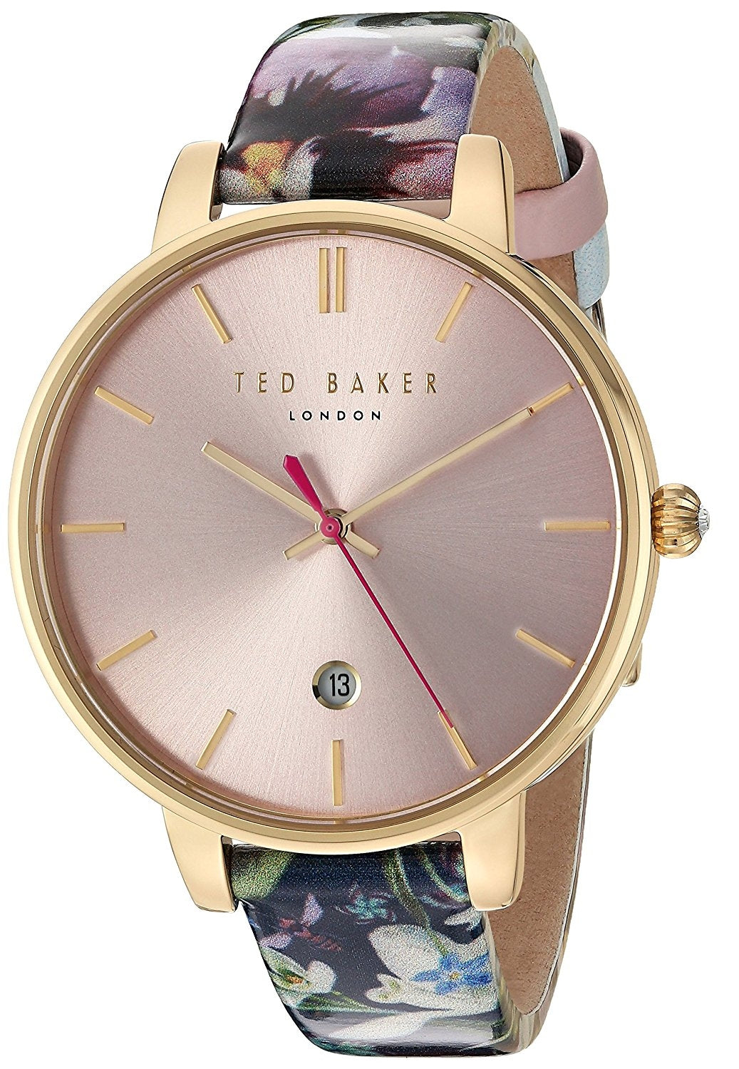 Ted Baker Women's Leather Strap Violet Dial Watch TE10031542 RRP £135