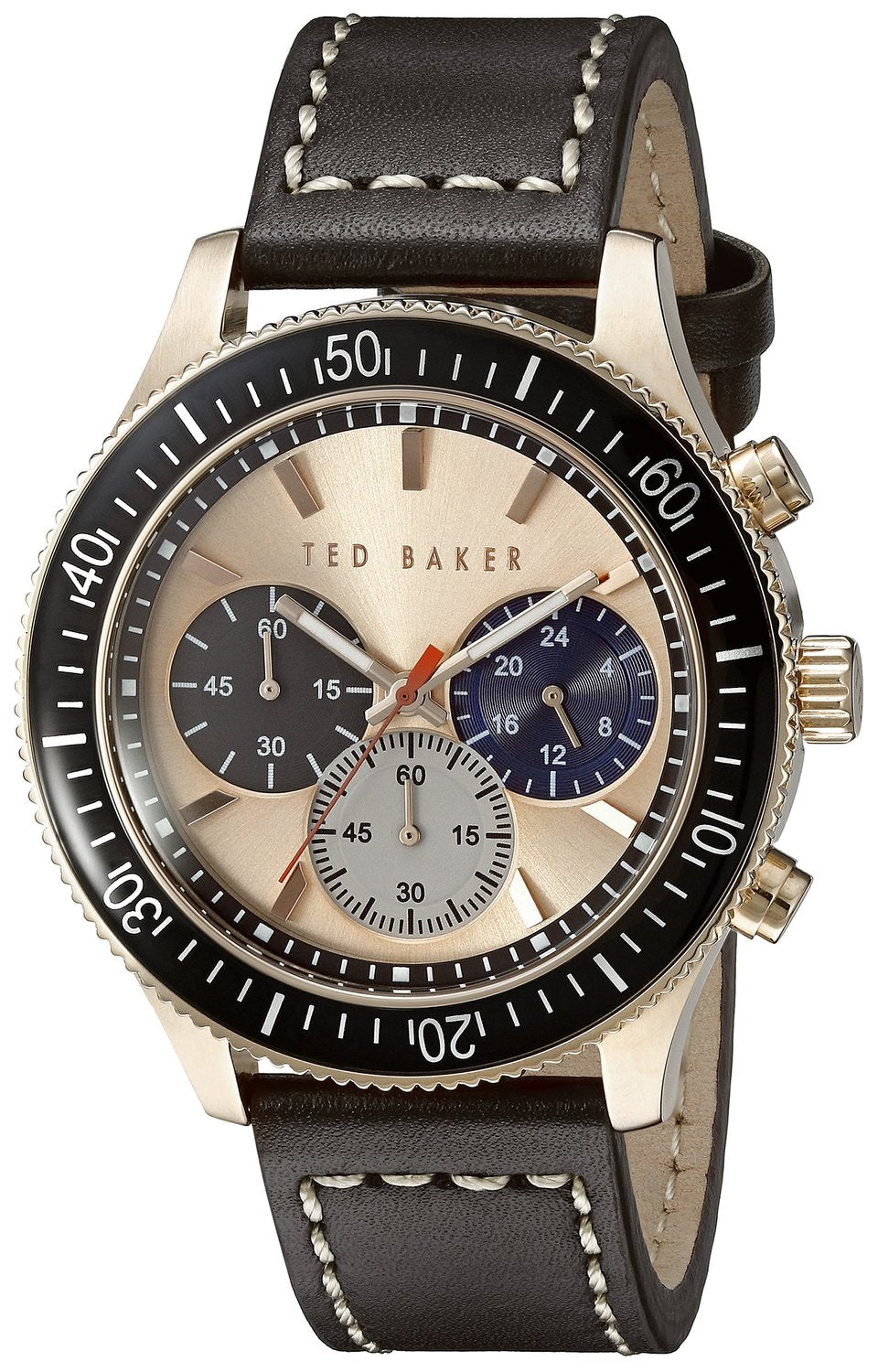 Ted Baker Mens Brown Leather Strap Chronograph TE1125