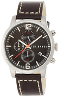 Ted Baker Mens Brown Leather Strap Black Dial TE1132