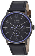 Ted Baker Mens Black Leather Strap Watch TE15066007