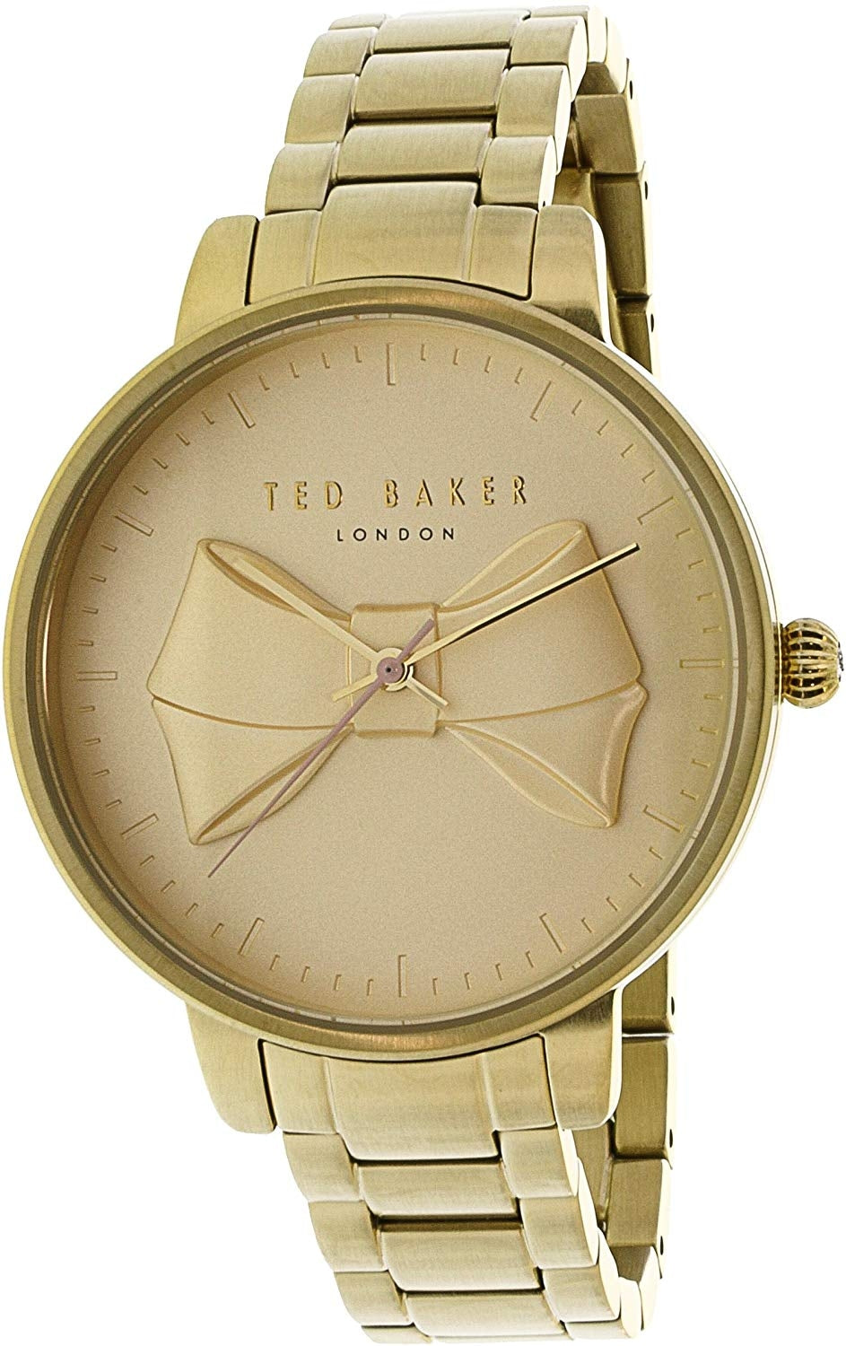 Ted Baker Womans Brook Gold Bow Dial Gold Plated Stainless Steel Bracelet Watch TE15197003