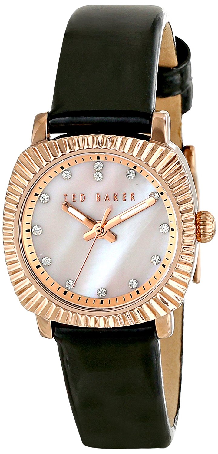 Ted Baker Womens Black Leather Pink Mother Of Peal TE2120
