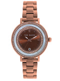 Ted Baker Ladies Analogue Quartz Watch With Rose Gold Bracelet TE4107