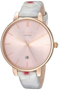 Ted Baker Ladies Kate Floral Print Leather Strap Watch TEC0025004