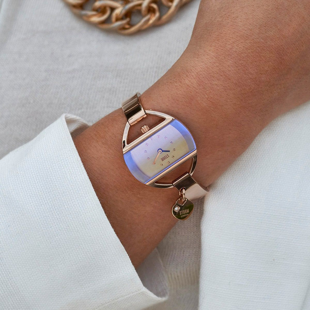 Storm Temptress Charm RG-Violet Ladies Watch with Violet Dial and Rose Gold Bracelet 47013/V