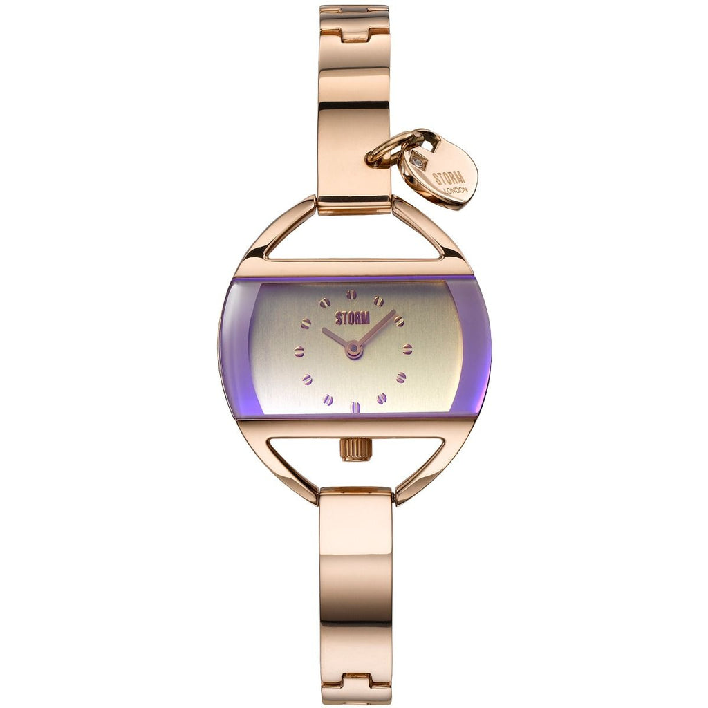 Storm Temptress Charm RG-Violet Ladies Watch with Violet Dial and Rose Gold Bracelet 47013/V