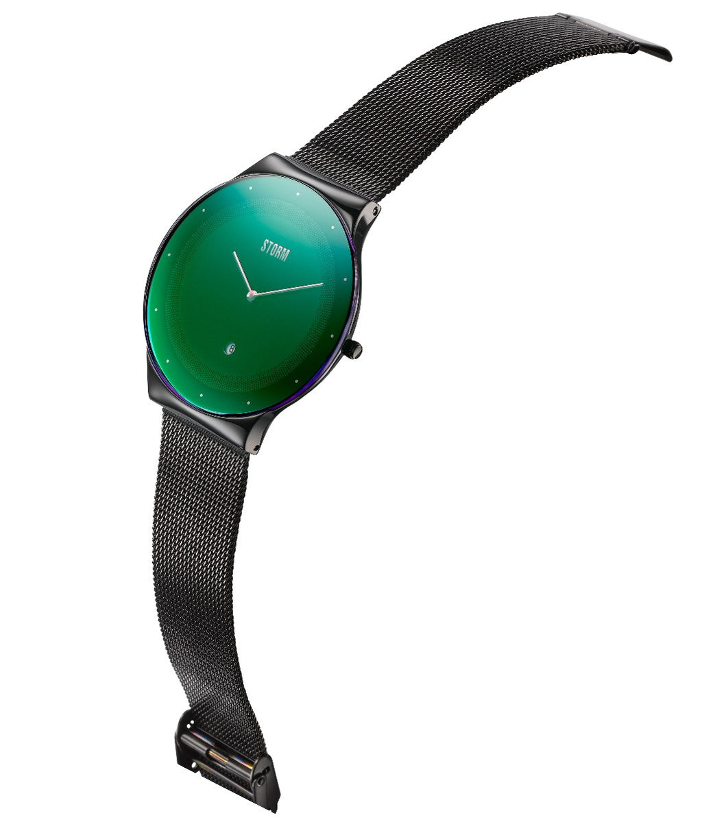 Storm Unisex Terelo Watch with Slate Green Dial and Black Milanese Strap 47391/SL/GN