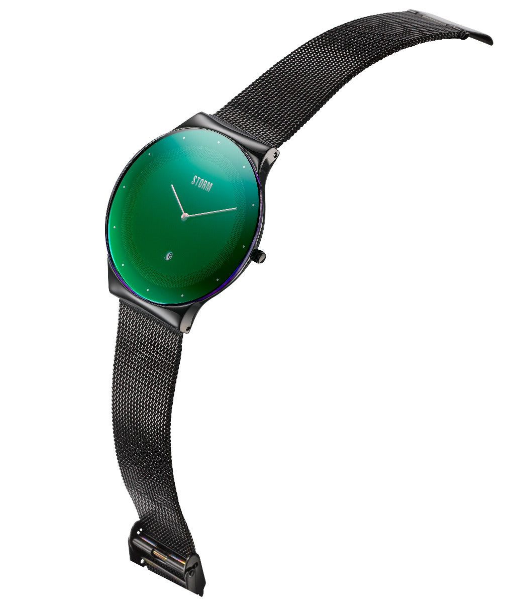 Storm Unisex Terelo Watch with Slate Green Dial and Black Milanese Strap 47391/SL/GN
